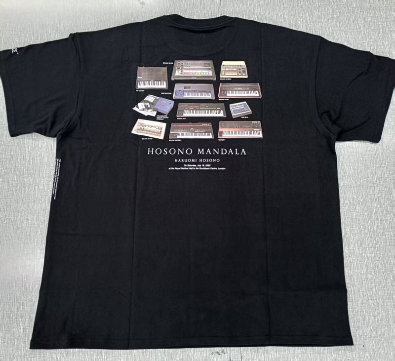 HOSONO MANDOLA T-Shirt (Piano) Black