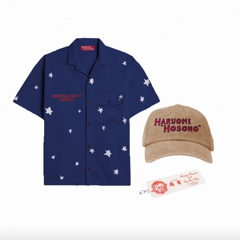 Tropical Lucky Bag-1🏝️Tropical Shirts A＋Tropical Cap A(Beige)＋同發Dohatsu Collaboration Acrylic Keychain