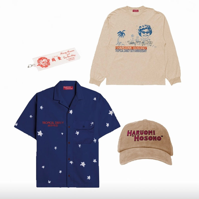 Tropical Lucky Bag-2🏝️Tropical Shirts A(Blue)＋ Peking Duck Long-sleeve T-shirt＋Tropical Cap A(Beige)＋同發Dohatsu Collaboration Acrylic Keychain